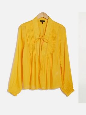 Rag & Bone yellow silk top.